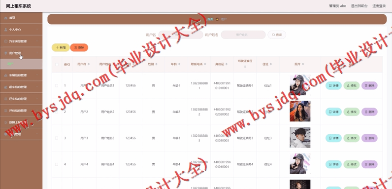 基于Vue的网上租车管理系统的设计与实现