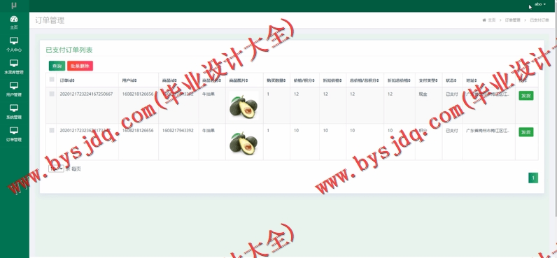 基于SSM的水果在线销售系统的设计与实现