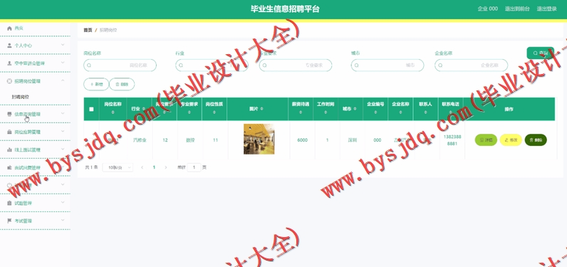 基于SpringBoot+SSM的毕业生信息招聘平台的设计的设计与实现