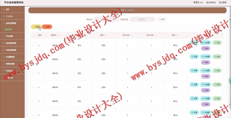 基于Vue的学生宿舍管理系统的设计与实现
