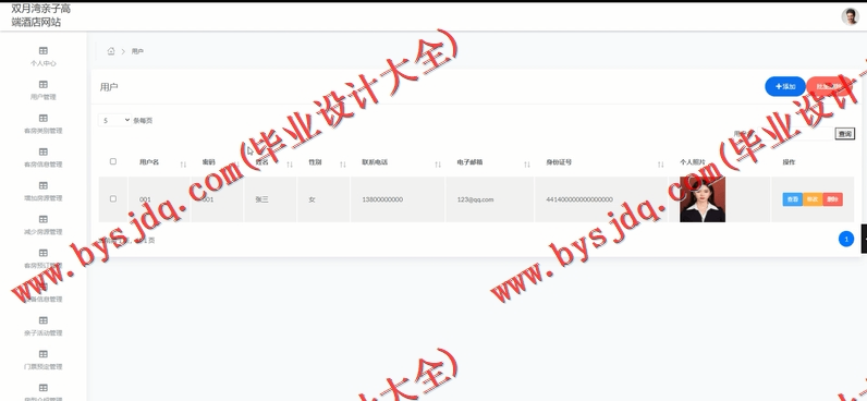 基于SSM的双月湾亲子高端酒店网站的设计与实现