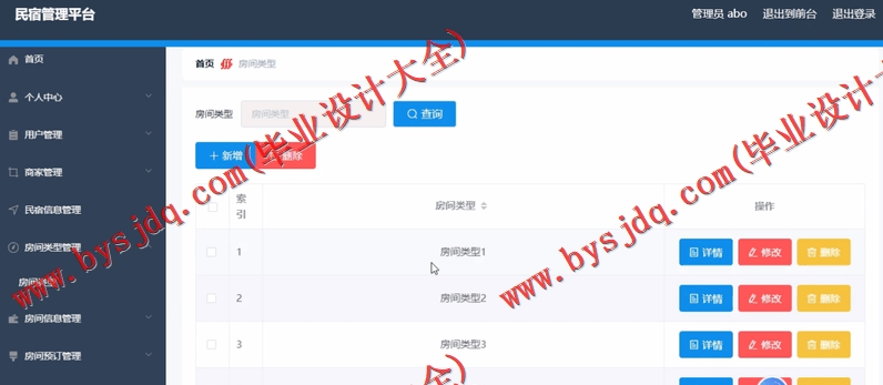基于SSM的民宿住宿管理系统的设计的设计与实现