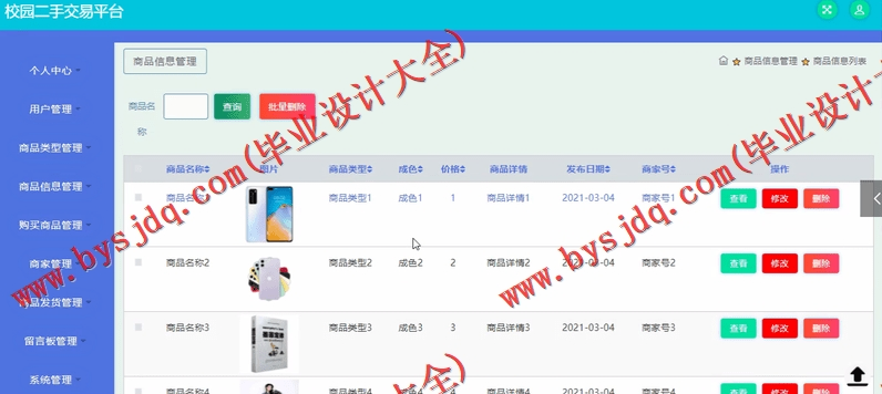 基于SSM的校园二手交易平台的设计与实现