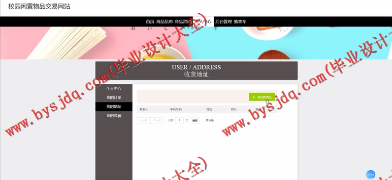 基于SpringBoot+SSM的校园二手交易网站的设计与实现