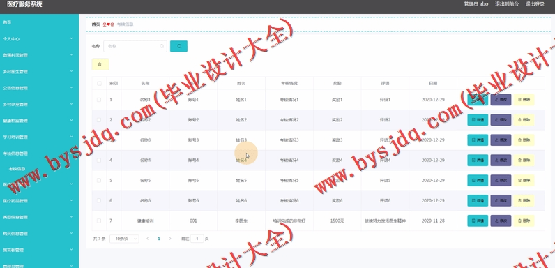基于SpringBoot+SSM的医疗服务系统的设计与实现