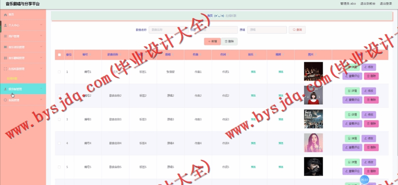 基于SpringBoot+SSM的音乐翻唱与分享平台的设计与实现
