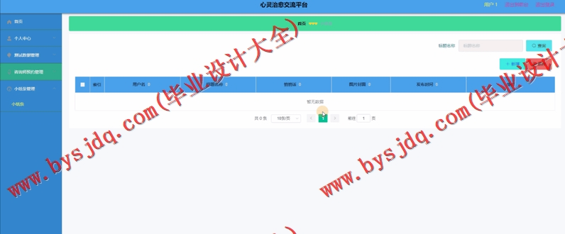 基于SpringBoot+SSM的心灵治愈交流平台的设计与实现