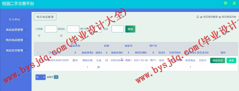 基于SSM的校园二手交易平台的设计与实现