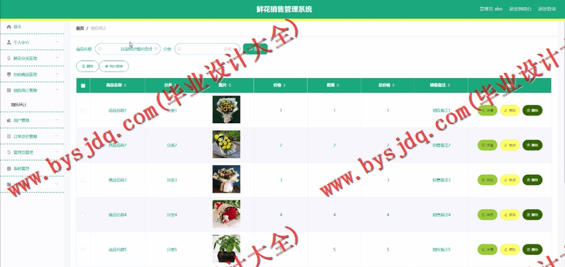 基于Vue的鲜花销售网站的设计的设计与实现