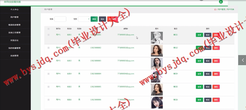 基于SSM的网络视频播放器的设计的设计与实现