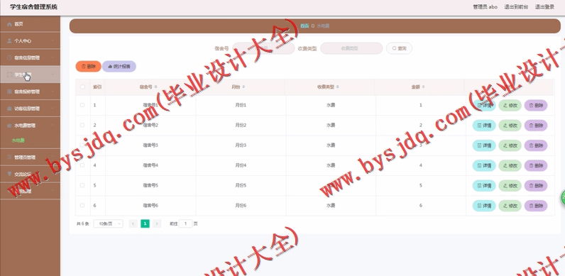 基于Vue的学生宿舍管理系统的设计与实现
