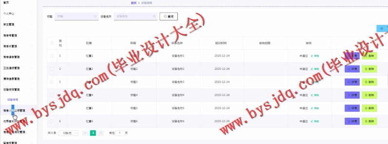 基于Vue的学生寝室宿舍卫生评比管理系统的设计的设计与实现