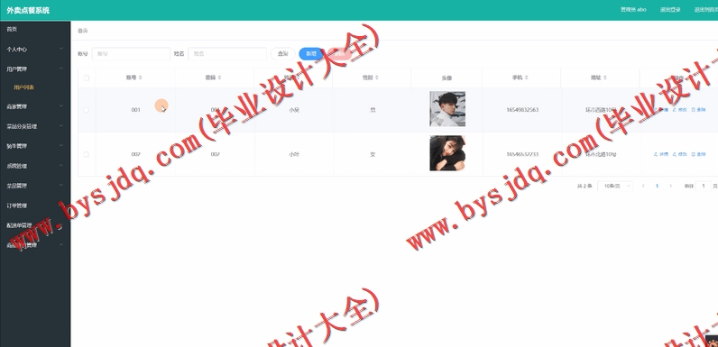 基于SpringBoot+SSM的外卖点餐系统的设计与实现