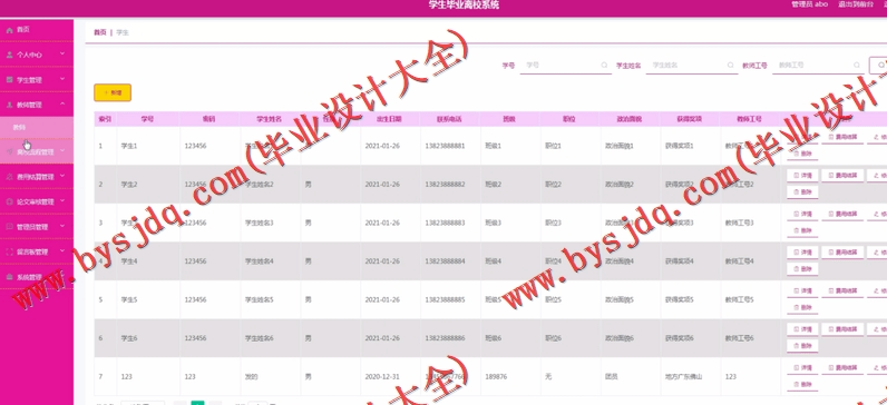 基于SpringBoot+SSM的学生毕业离校系统的设计的设计与实现