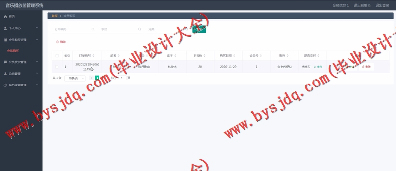 基于Vue的音乐网站的设计与实现