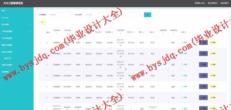 基于SpringBoot+SSM的火车订票系统的设计与实现