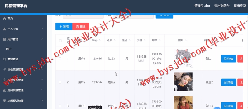 基于SpringBoot+SSM的民宿管理系统的设计与实现