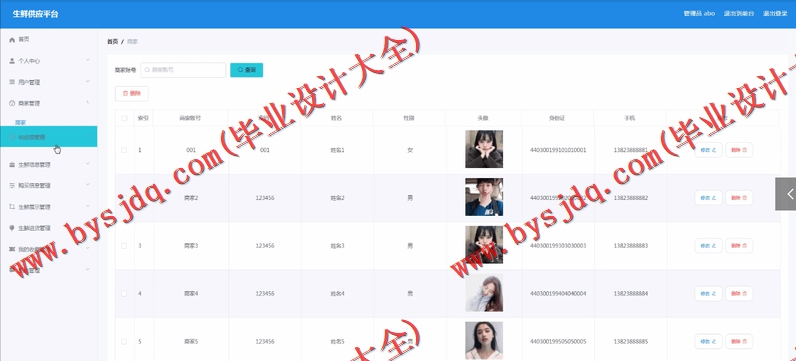 基于Vue的SSM生鲜供应平台的设计与实现
