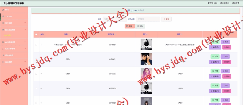 基于SpringBoot+SSM的音乐翻唱与分享平台的设计与实现