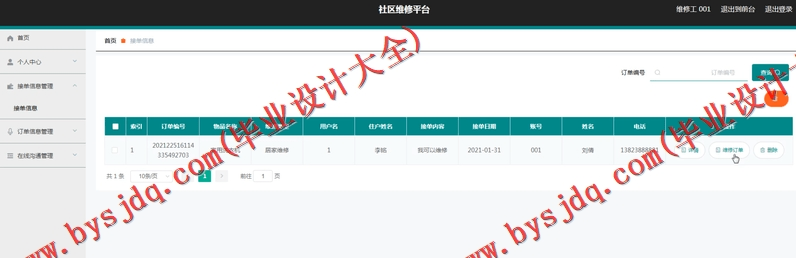 基于SpringBoot+SSM的社区维修系统的设计的设计与实现