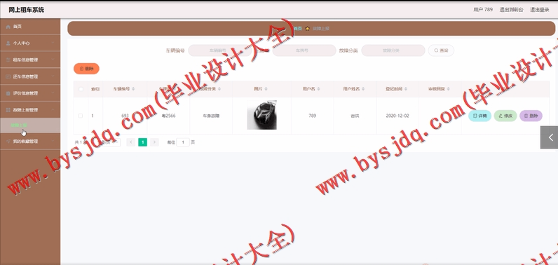 基于Vue的网上租车管理系统的设计与实现