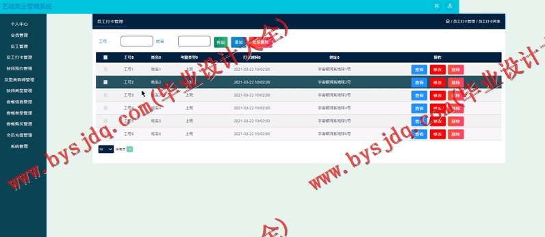 基于SSM的艺诚美容美发会员管理系统的设计与实现