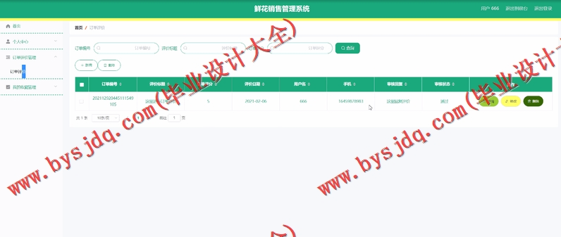 基于Vue的鲜花销售网站的设计的设计与实现