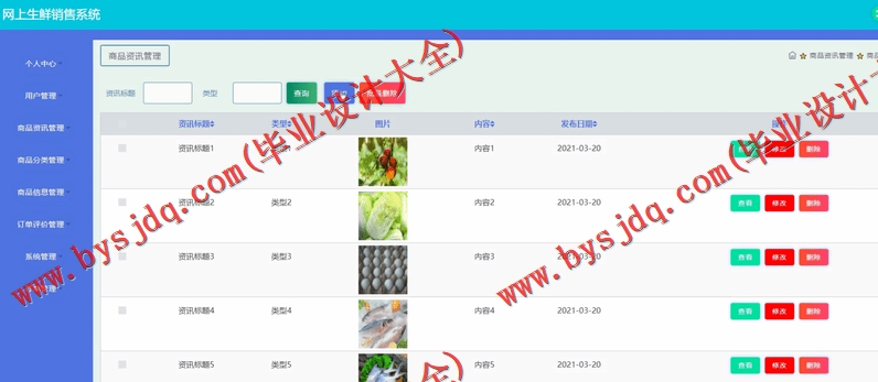 基于SSM的网上水果生鲜销售系统的设计与实现