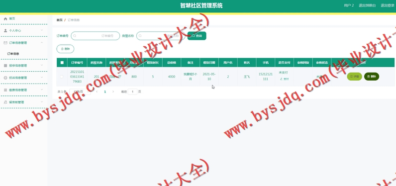 基于Vue的智慧社区管理系统的设计的设计与实现