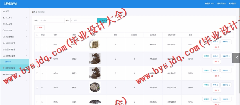 基于Vue的SSM生鲜供应平台的设计与实现