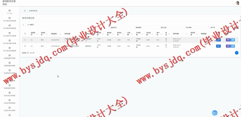 基于SSM的游戏账号交易系统的设计与实现