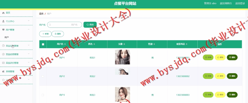 基于SpringBoot+SSM的点餐平台网站的设计的设计与实现