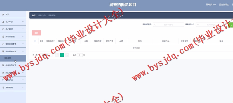 基于SpringBoot+SSM的摄影网站的设计与实现