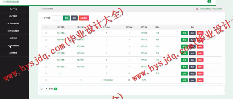 基于SSM的网络视频播放器的设计的设计与实现