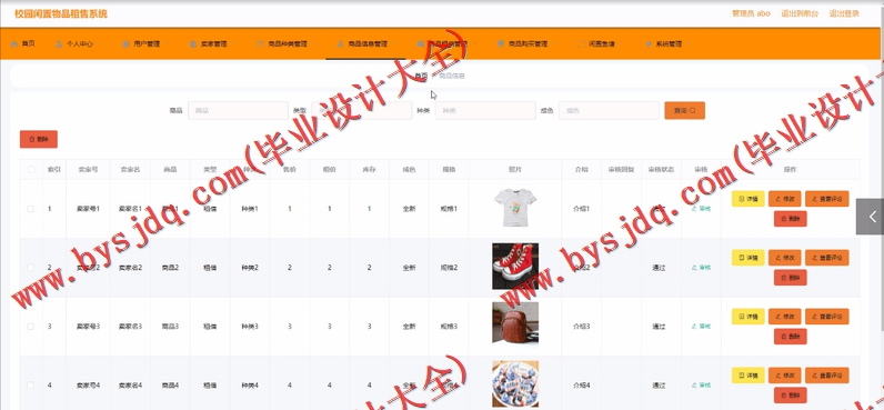 基于SpringBoot+SSM的校园闲置物品租售系统的设计与实现