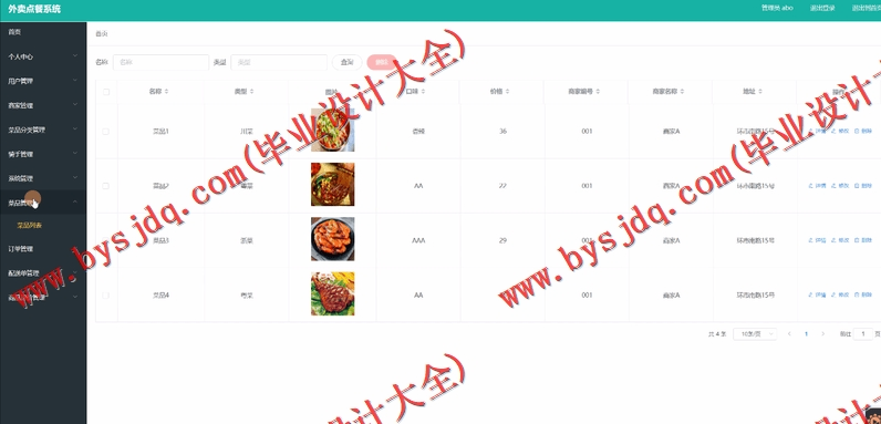 基于SpringBoot+SSM的外卖点餐系统的设计与实现