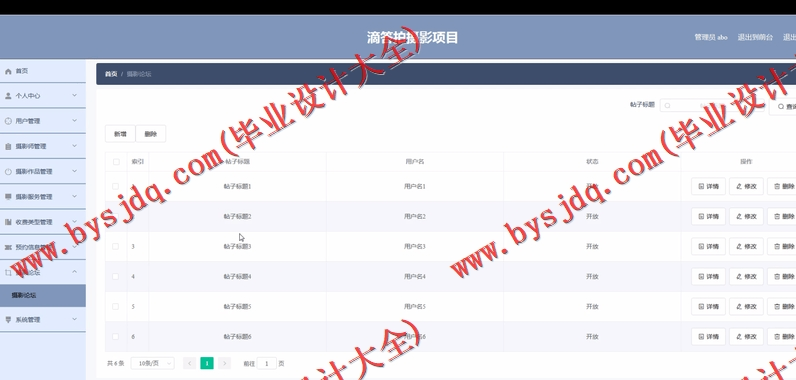 基于SpringBoot+SSM的摄影网站的设计与实现
