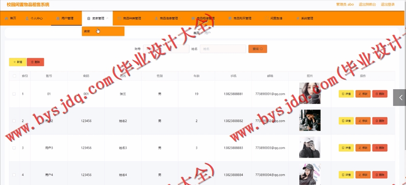 基于SpringBoot+SSM的校园闲置物品租售系统的设计与实现
