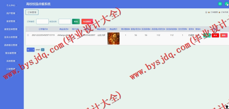 基于SpringBoot+SSM的餐厅点餐系统的设计的设计与实现
