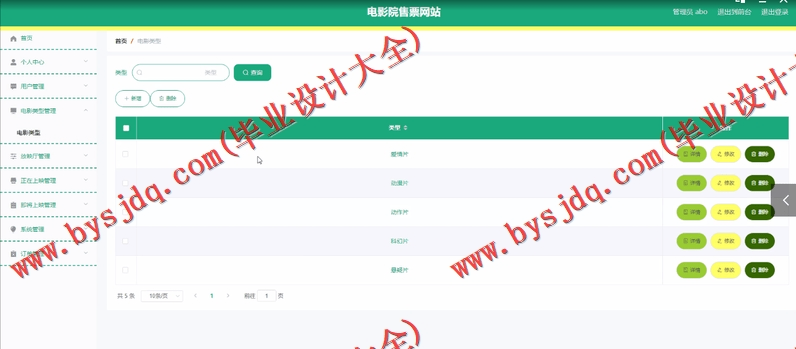 基于Vue的影院在线售票系统的设计的设计与实现