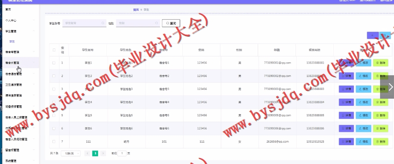 基于Vue的学生寝室宿舍卫生评比管理系统的设计的设计与实现