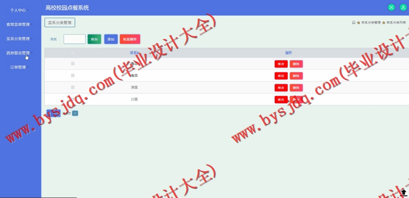 基于SpringBoot+SSM的餐厅点餐系统的设计的设计与实现