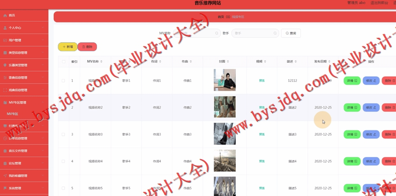基于Vue的中国风音乐网站的设计与实现