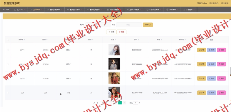 基于SpringBoot+SSM的旅游管理系统的设计的设计与实现