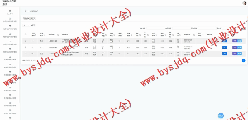 基于SSM的游戏账号交易系统的设计与实现