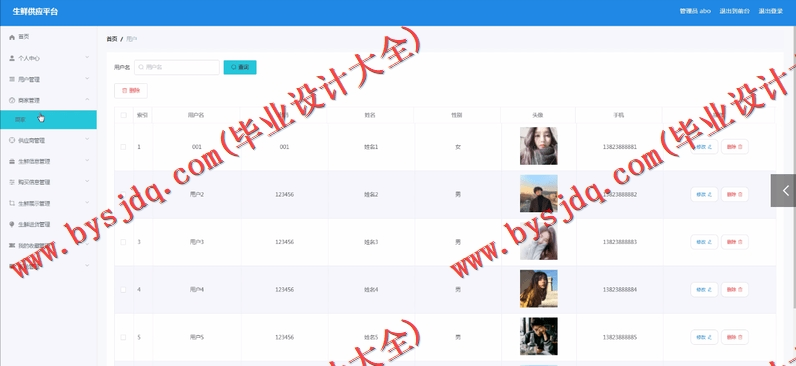 基于Vue的SSM生鲜供应平台的设计与实现