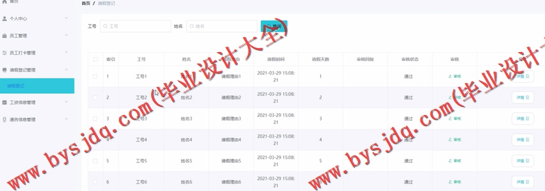 基于Vue的网上办公自动化系统的设计的设计与实现