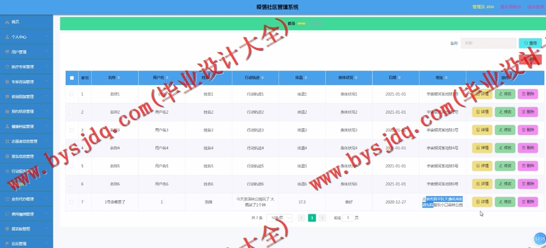 基于Vue的疫情社区管理系统的设计的设计与实现
