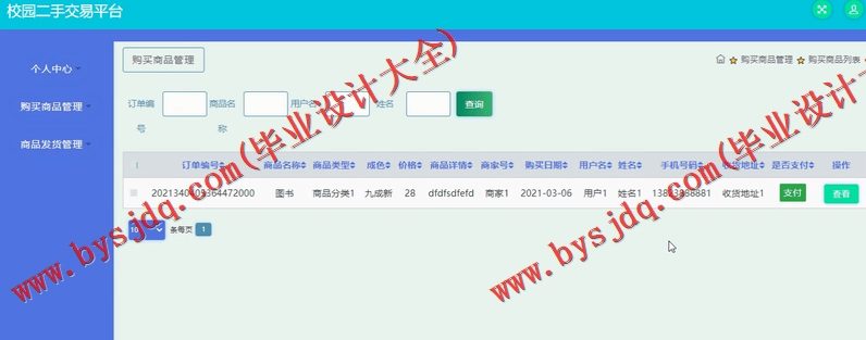 基于SSM的校园二手交易平台的设计与实现