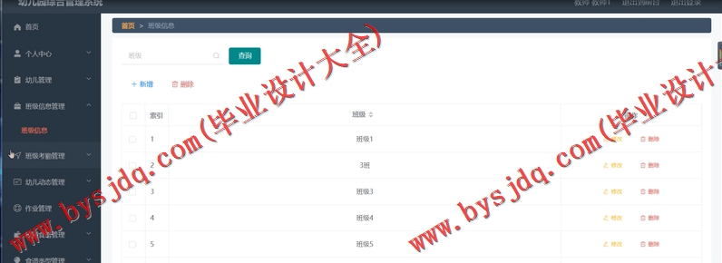 基于Vue的幼儿园管理系统的设计与实现